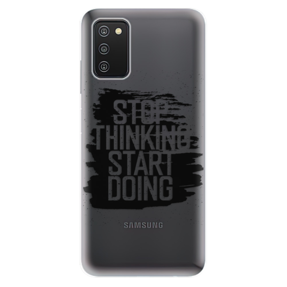 Odolné silikónové puzdro iSaprio - Start Doing - black - Samsung Galaxy A03s