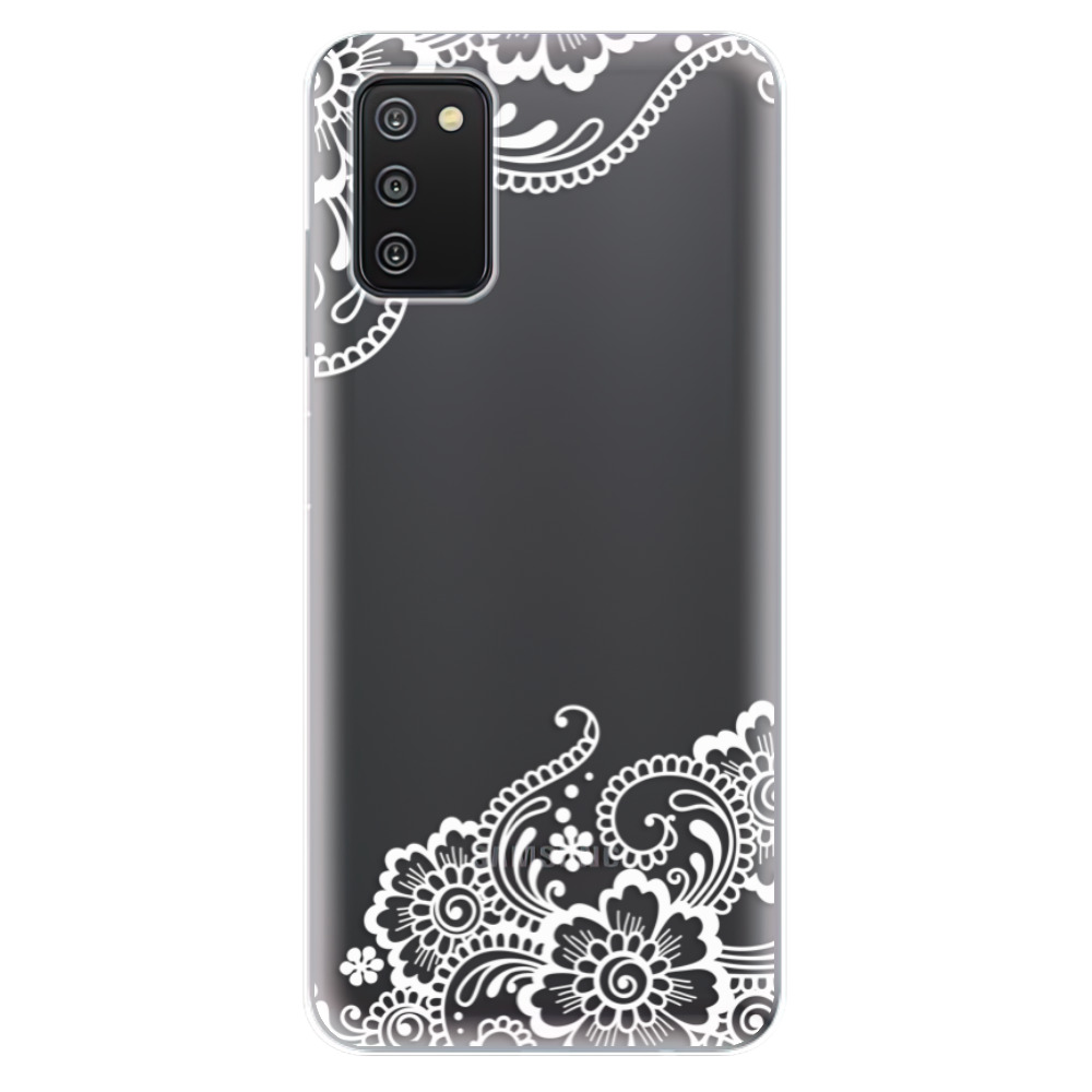 Odolné silikónové puzdro iSaprio - White Lace 02 - Samsung Galaxy A03s