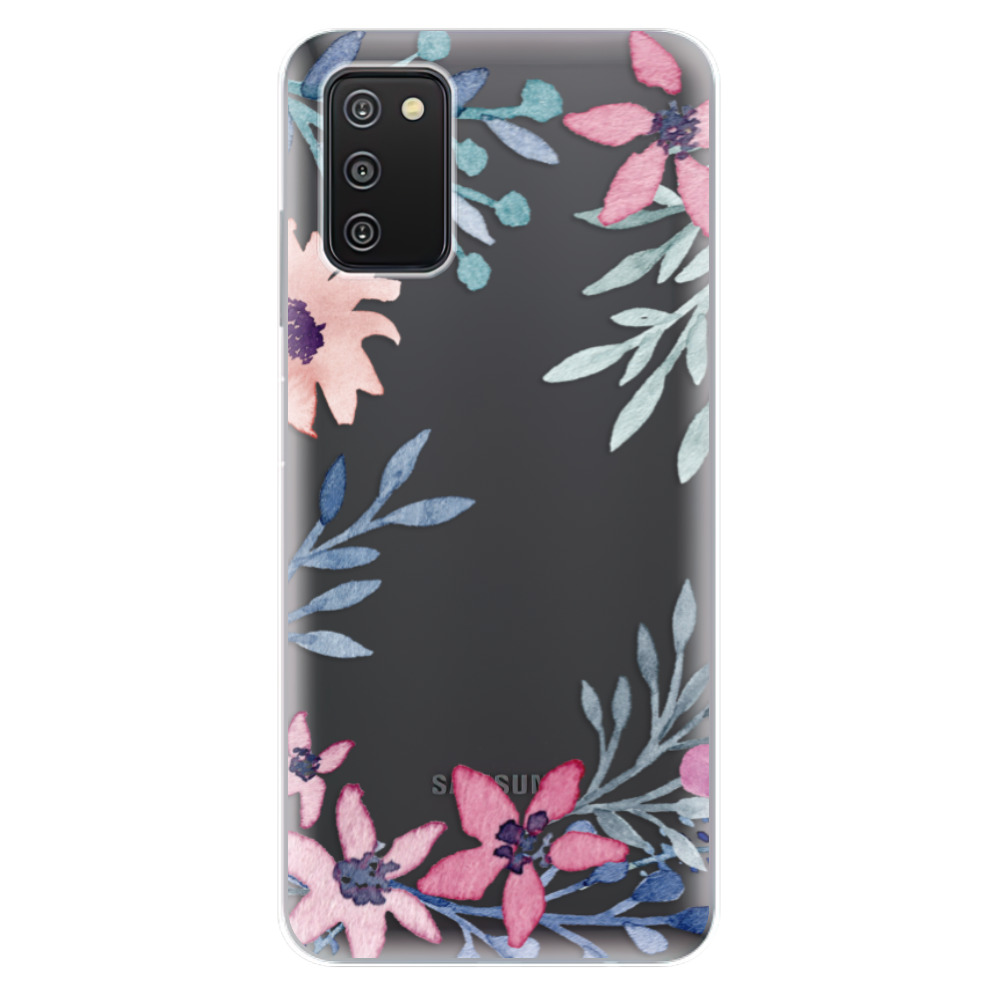 Odolné silikónové puzdro iSaprio - Leaves and Flowers - Samsung Galaxy A03s