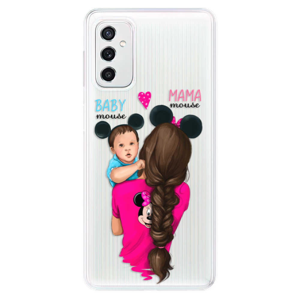 Odolné silikónové puzdro iSaprio - Mama Mouse Brunette and Boy - Samsung Galaxy M52 5G