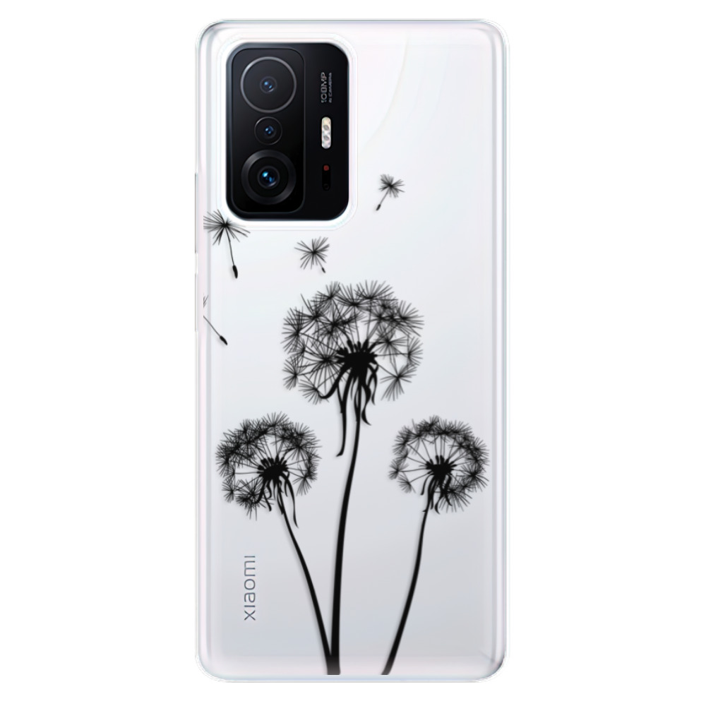 Odolné silikónové puzdro iSaprio - Three Dandelions - black - Xiaomi 11T / 11T Pro