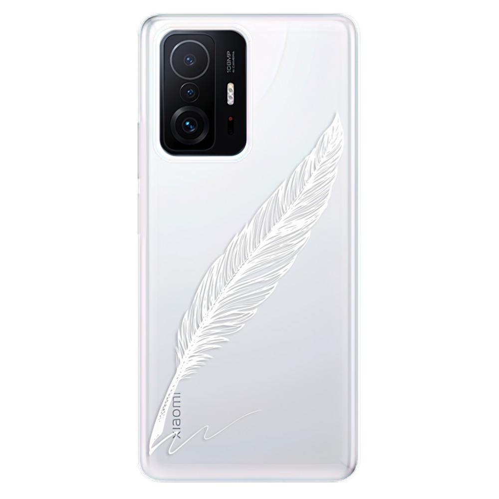 Odolné silikónové puzdro iSaprio - Writing By Feather - white - Xiaomi 11T / 11T Pro