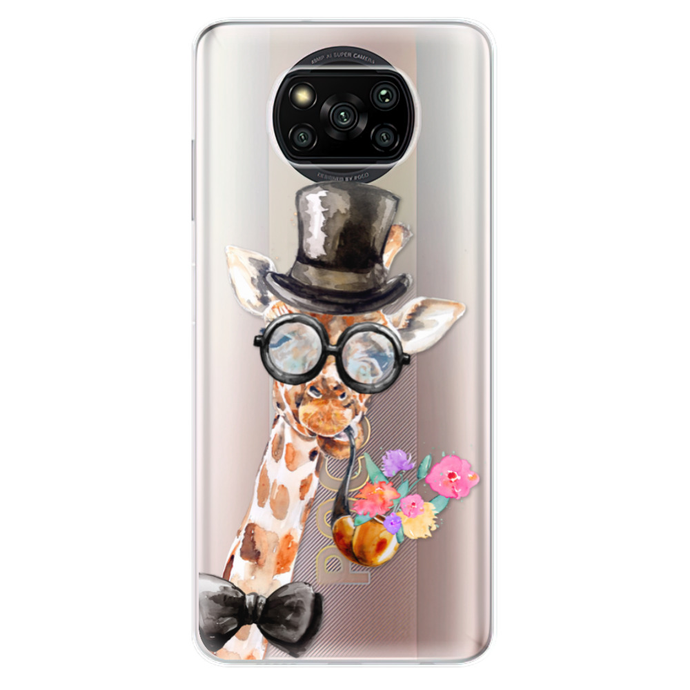 Odolné silikónové puzdro iSaprio - Sir Giraffe - Xiaomi Poco X3 Pro / X3 NFC