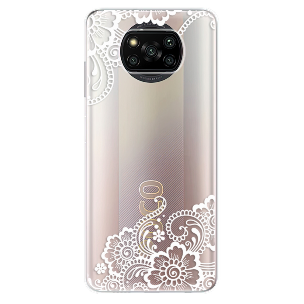 Odolné silikónové puzdro iSaprio - White Lace 02 - Xiaomi Poco X3 Pro / X3 NFC