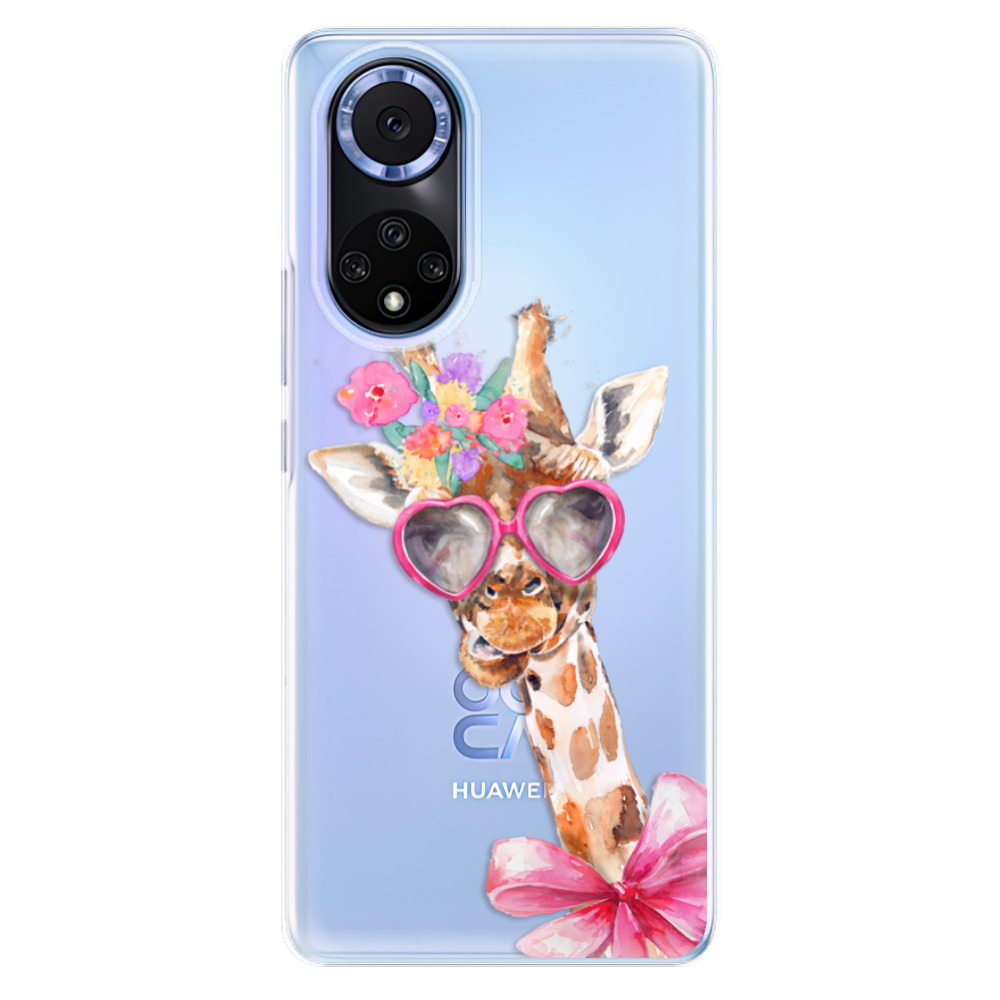 Odolné silikónové puzdro iSaprio - Lady Giraffe - Huawei Nova 9