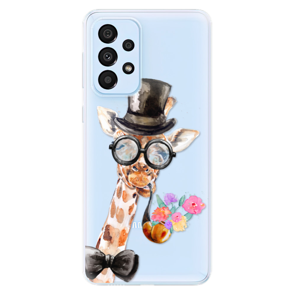 Odolné silikónové puzdro iSaprio - Sir Giraffe - Samsung Galaxy A33 5G