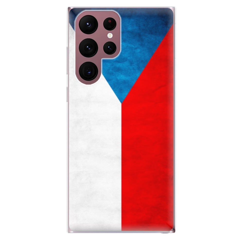 Odolné silikónové puzdro iSaprio - Czech Flag - Samsung Galaxy S22 Ultra 5G