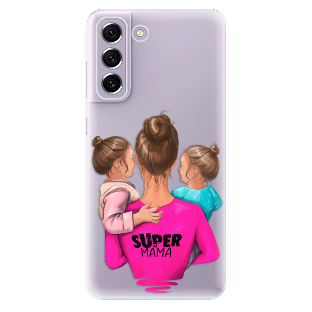 Odolné silikónové puzdro iSaprio - Super Mama - Two Girls - Samsung Galaxy S21 FE 5G