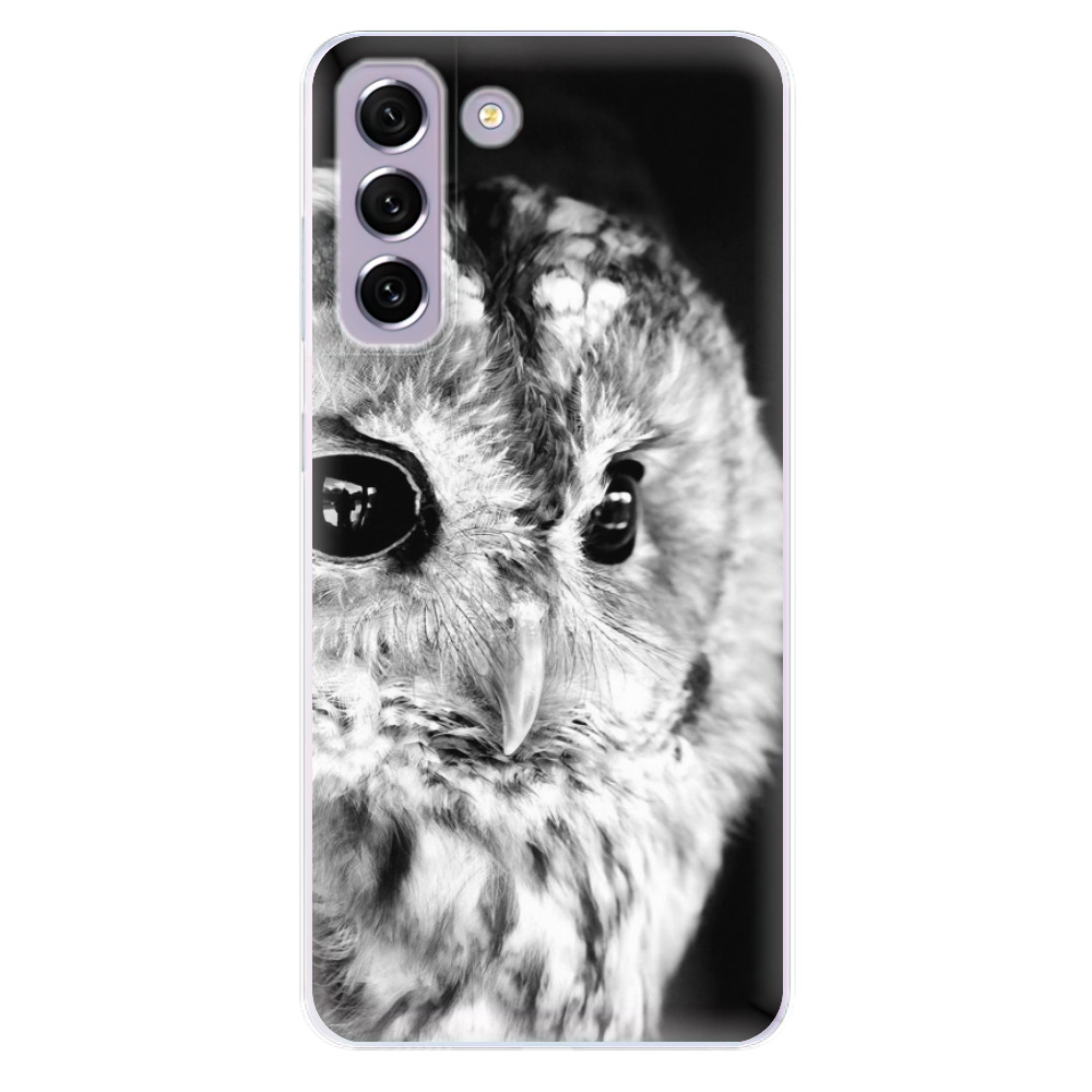 Odolné silikónové puzdro iSaprio - BW Owl - Samsung Galaxy S21 FE 5G