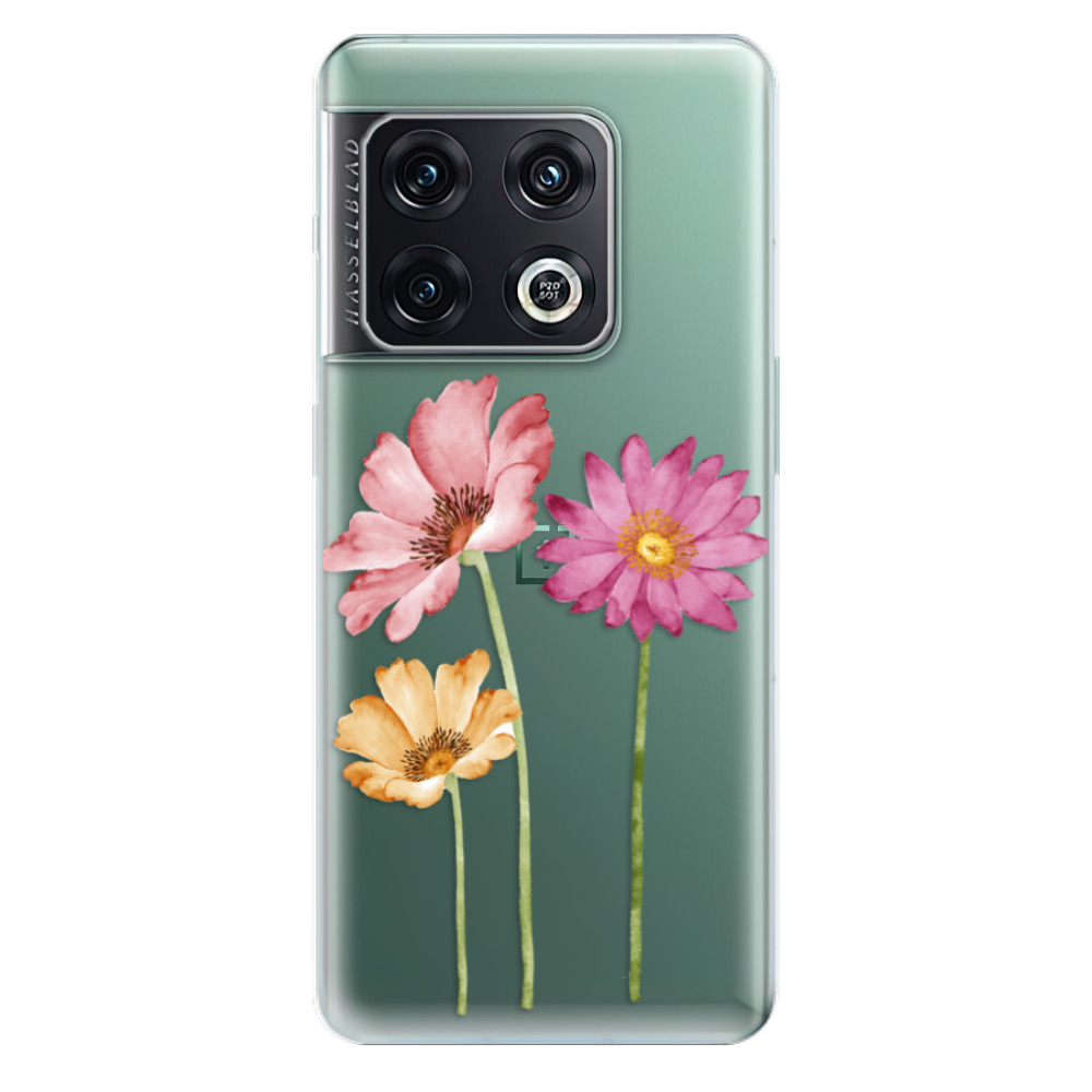 Odolné silikónové puzdro iSaprio - Three Flowers - OnePlus 10 Pro