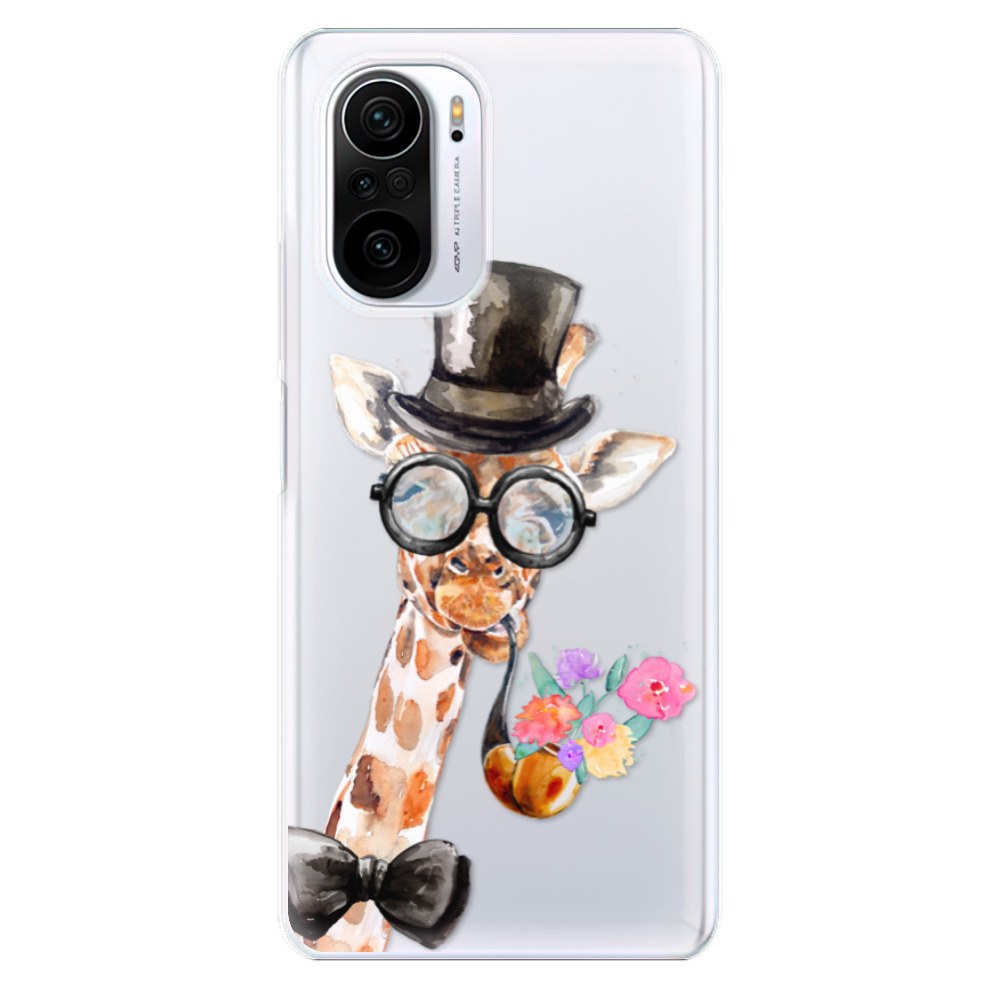 Odolné silikónové puzdro iSaprio - Sir Giraffe - Xiaomi Poco F3