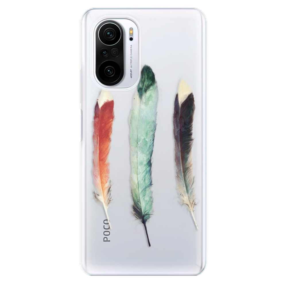 Odolné silikónové puzdro iSaprio - Three Feathers - Xiaomi Poco F3