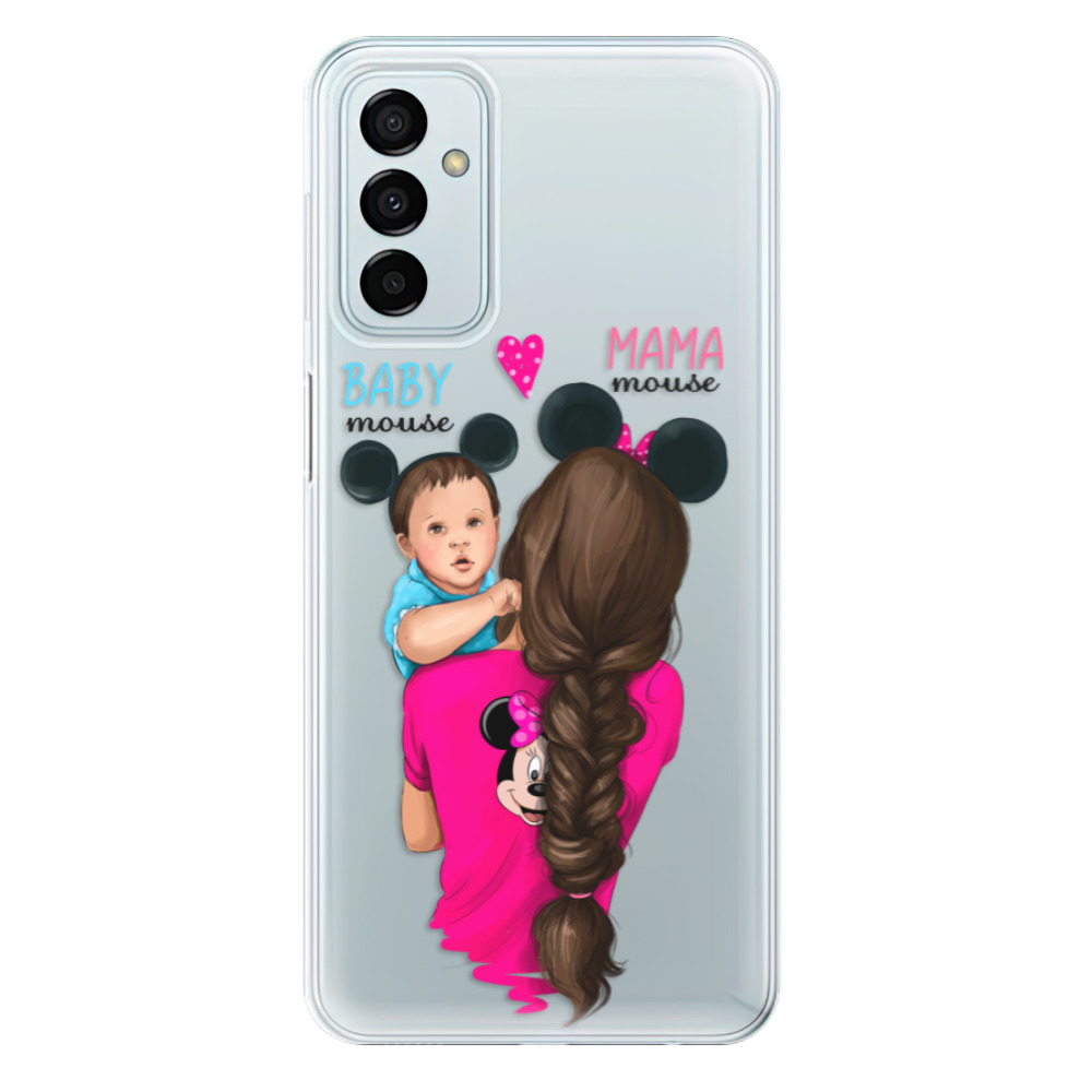 Odolné silikónové puzdro iSaprio - Mama Mouse Brunette and Boy - Samsung Galaxy M23 5G