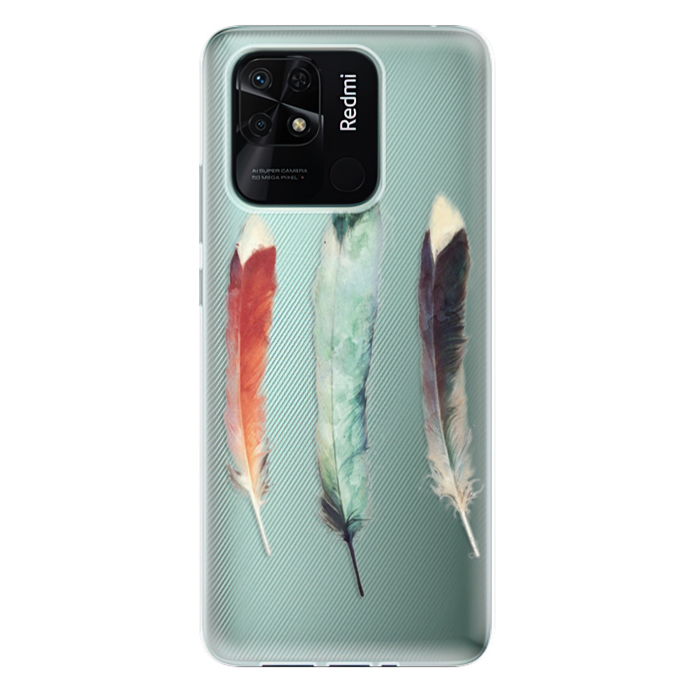 Odolné silikónové puzdro iSaprio - Three Feathers - Xiaomi Redmi 10C