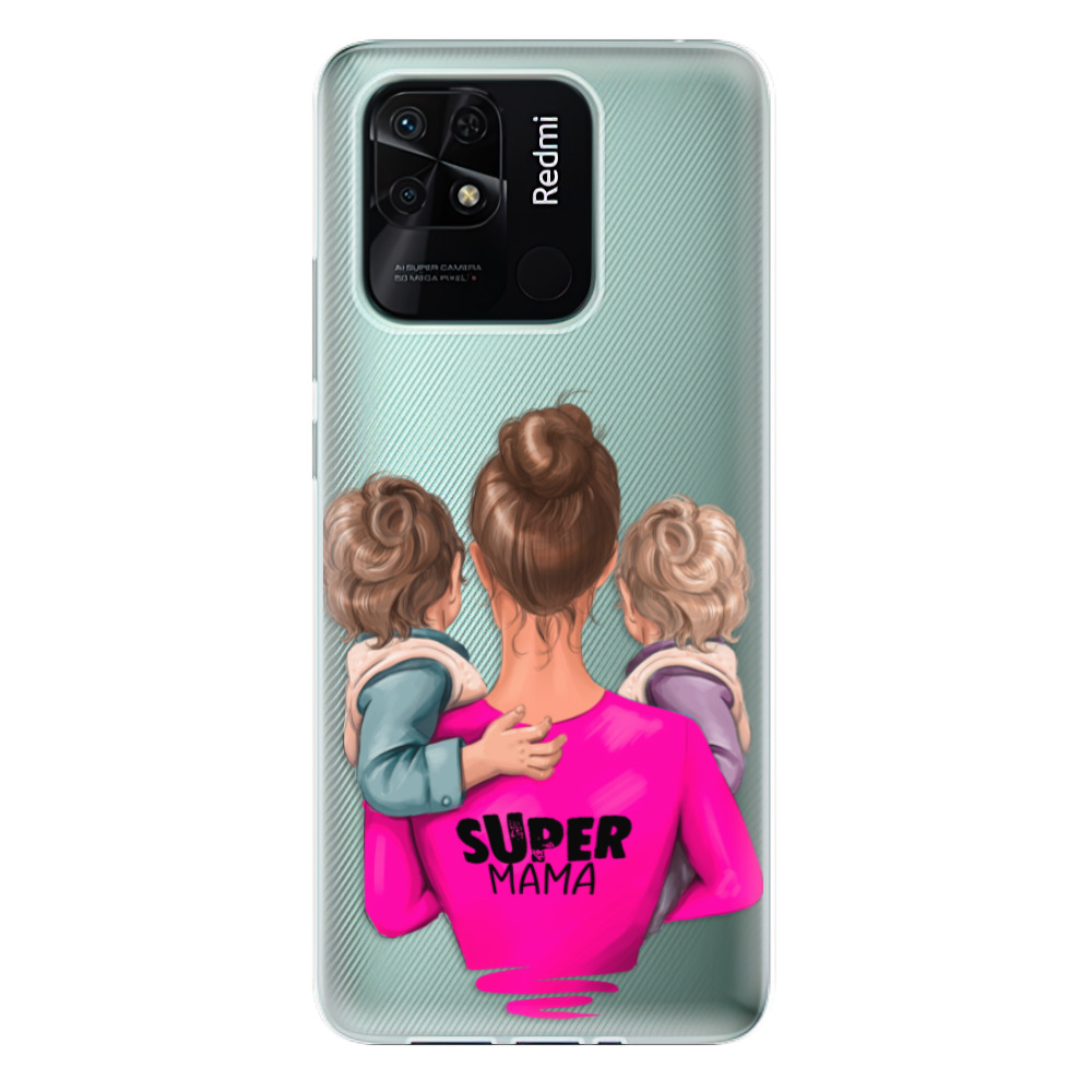Odolné silikónové puzdro iSaprio - Super Mama - Two Boys - Xiaomi Redmi 10C