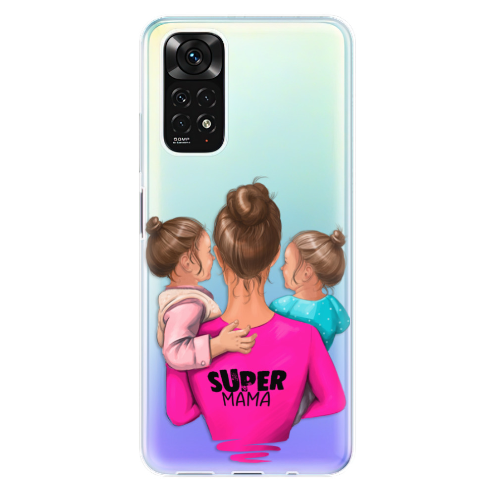 Odolné silikónové puzdro iSaprio - Super Mama - Two Girls - Xiaomi Redmi Note 11 / Note 11S