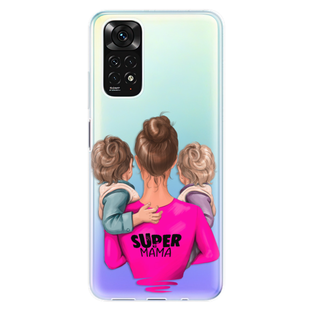 Odolné silikónové puzdro iSaprio - Super Mama - Two Boys - Xiaomi Redmi Note 11 / Note 11S