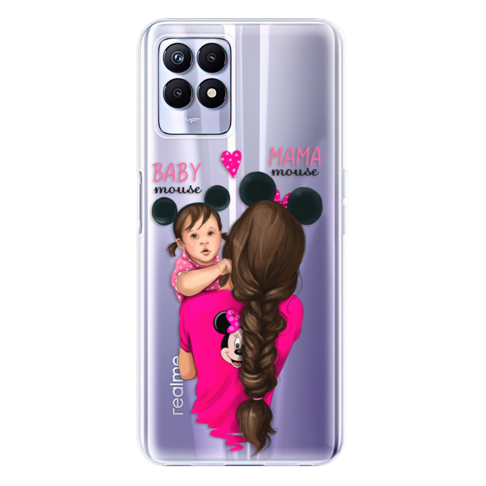 Odolné silikónové puzdro iSaprio - Mama Mouse Brunette and Girl - Realme 8i