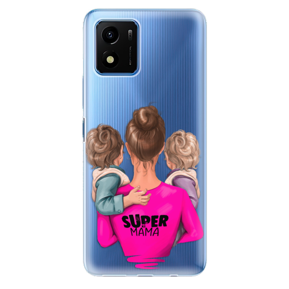 Odolné silikónové puzdro iSaprio - Super Mama - Two Boys - Vivo Y01