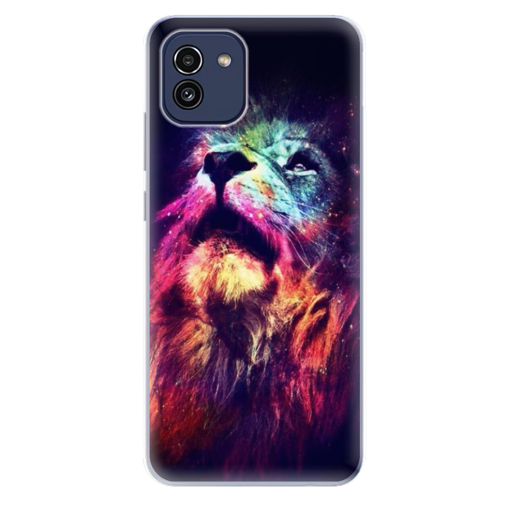 Odolné silikónové puzdro iSaprio - Lion in Colors - Samsung Galaxy A03