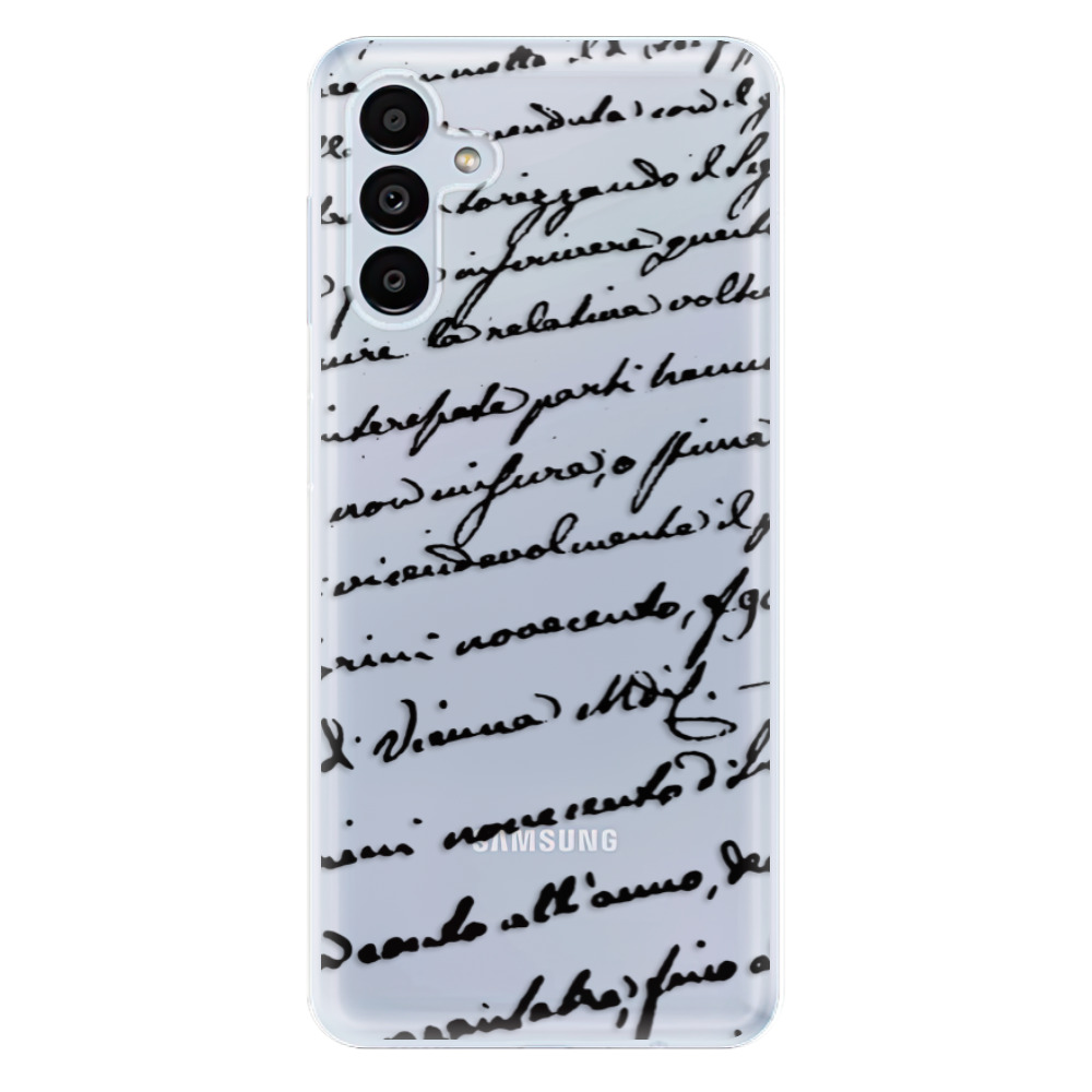 Odolné silikónové puzdro iSaprio - Handwriting 01 - black - Samsung Galaxy A13 5G