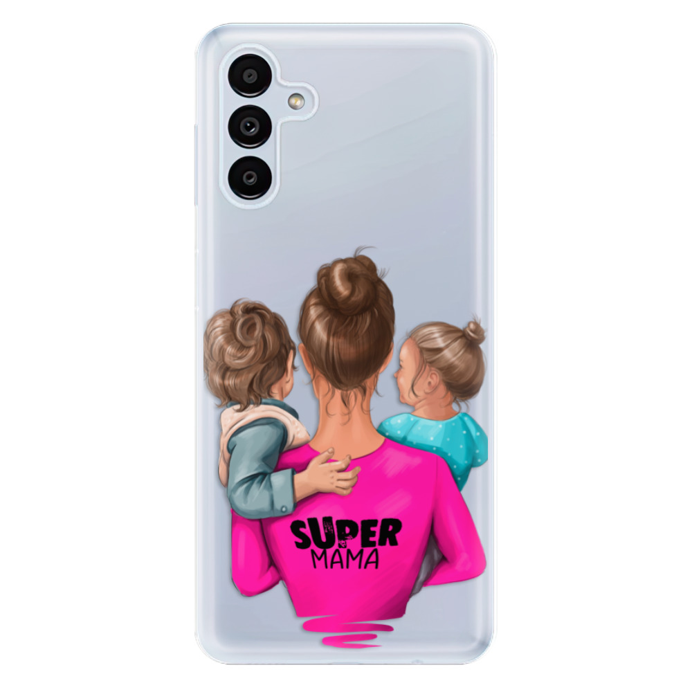 Odolné silikónové puzdro iSaprio - Super Mama - Boy and Girl - Samsung Galaxy A13 5G