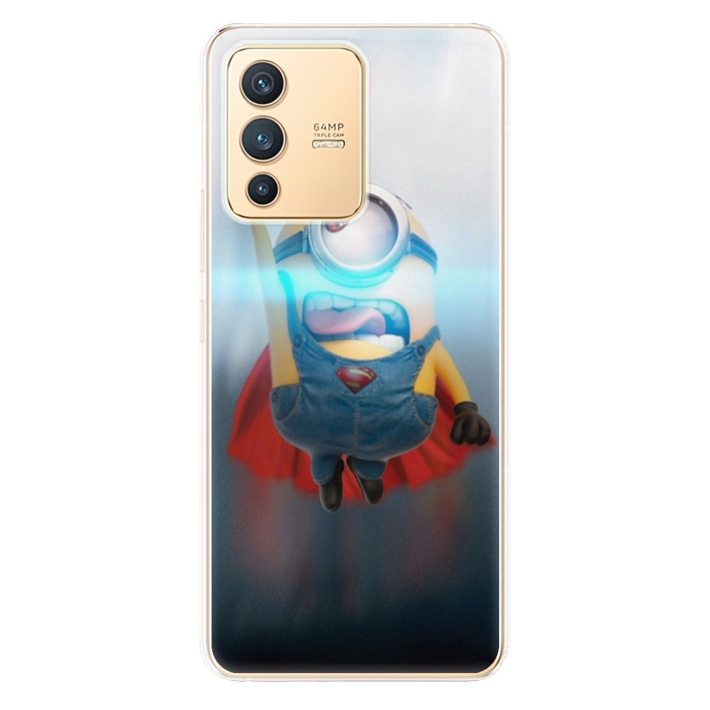 Odolné silikónové puzdro iSaprio - Mimons Superman 02 - Vivo V23 5G