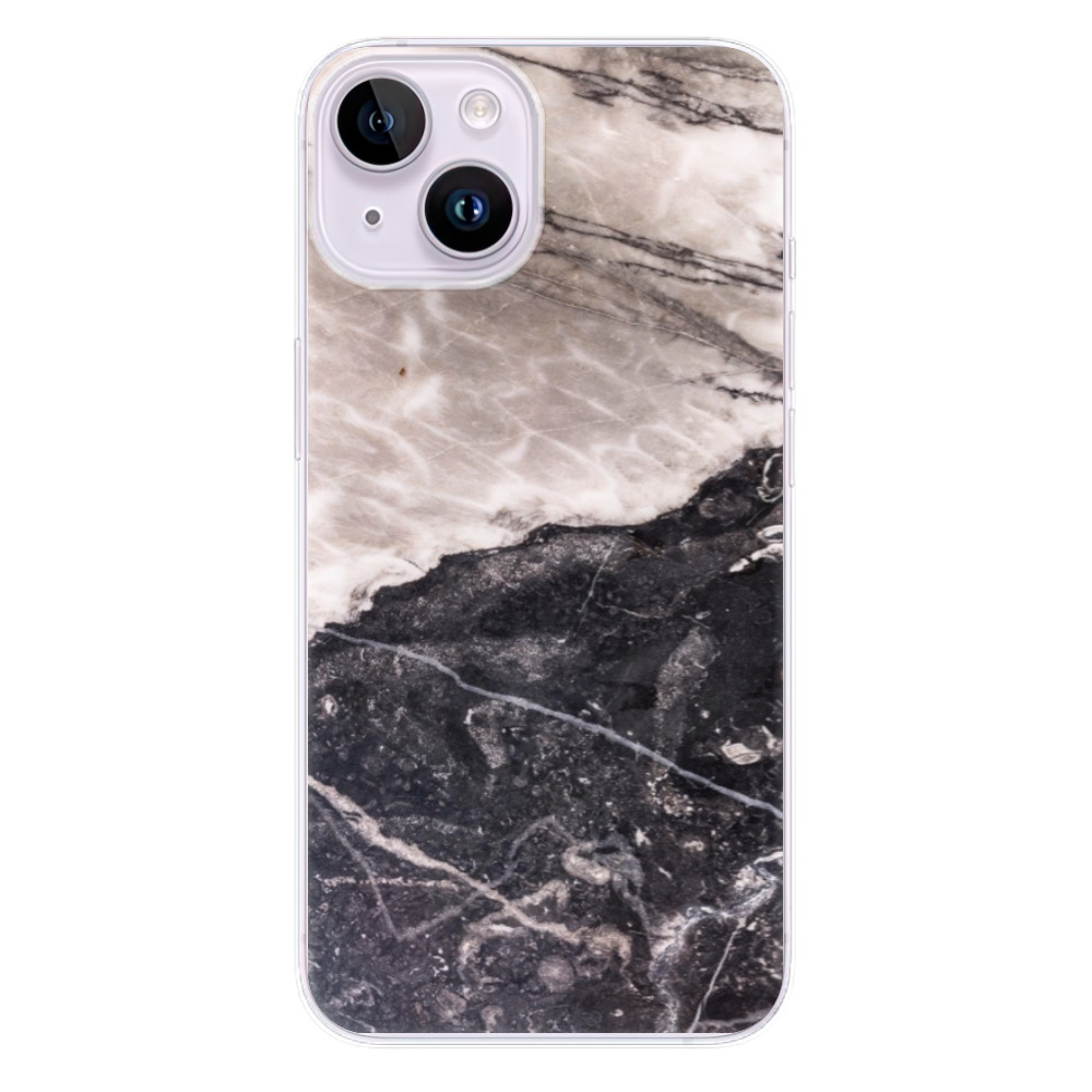 Odolné silikónové puzdro iSaprio - BW Marble - iPhone 14