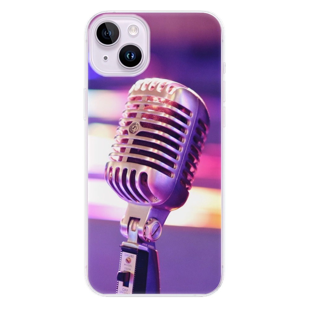 Odolné silikónové puzdro iSaprio - Vintage Microphone - iPhone 14 Plus