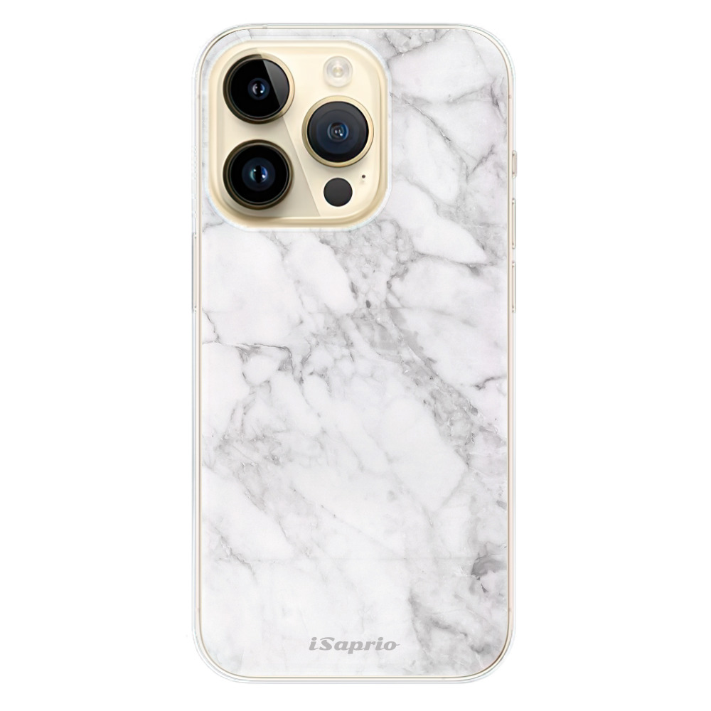 Odolné silikónové puzdro iSaprio - SilverMarble 14 - iPhone 14 Pro