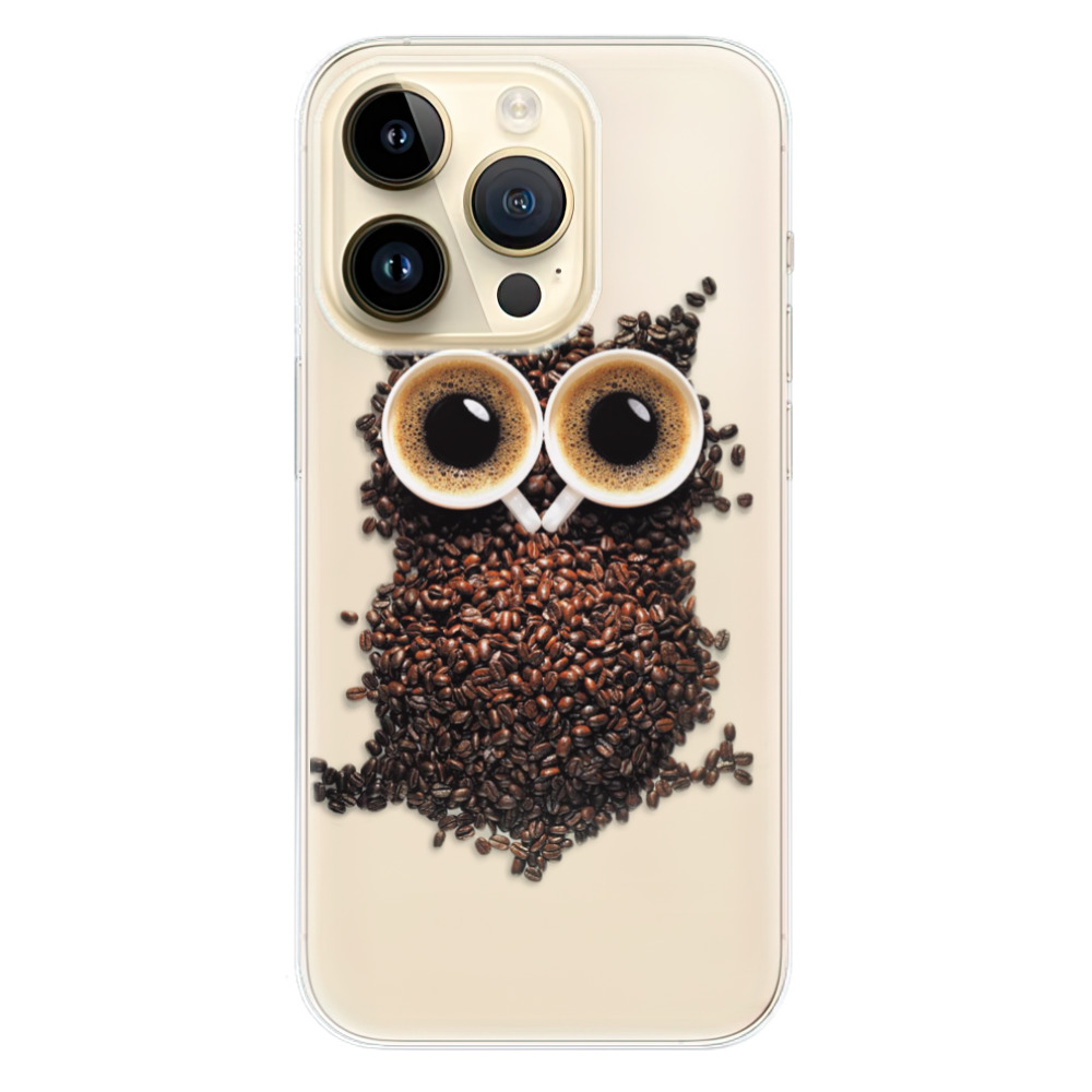 Odolné silikónové puzdro iSaprio - Owl And Coffee - iPhone 14 Pro
