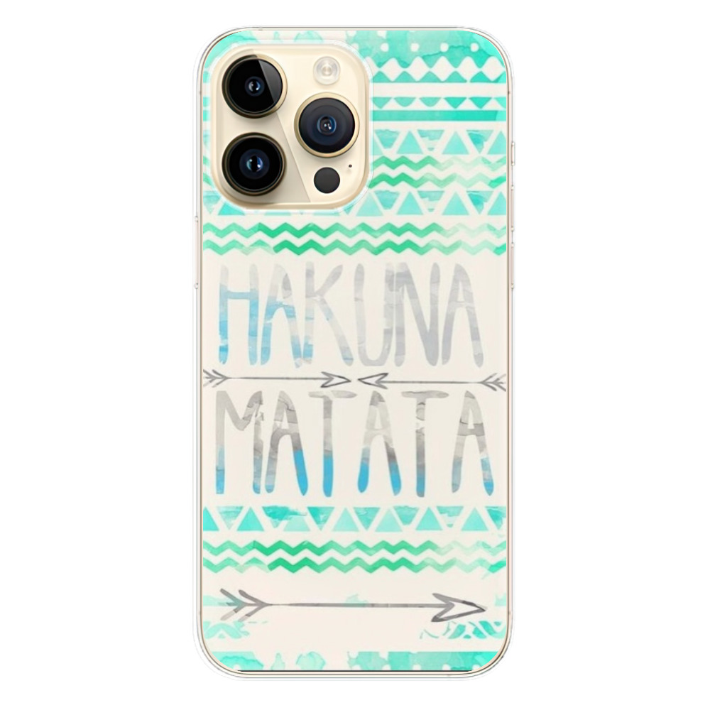 Odolné silikónové puzdro iSaprio - Hakuna Matata Green - iPhone 14 Pro Max
