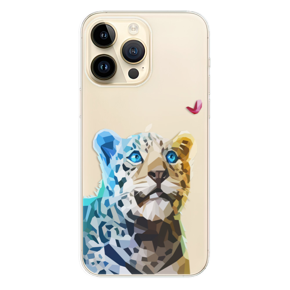 Odolné silikónové puzdro iSaprio - Leopard With Butterfly - iPhone 14 Pro Max