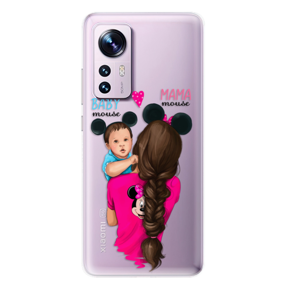 Odolné silikónové puzdro iSaprio - Mama Mouse Brunette and Boy - Xiaomi 12 / 12X