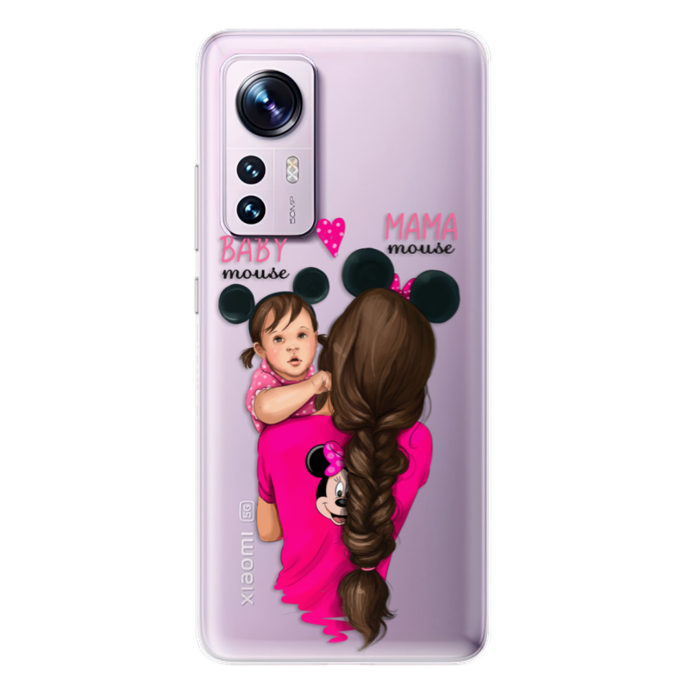 Odolné silikónové puzdro iSaprio - Mama Mouse Brunette and Girl - Xiaomi 12 / 12X