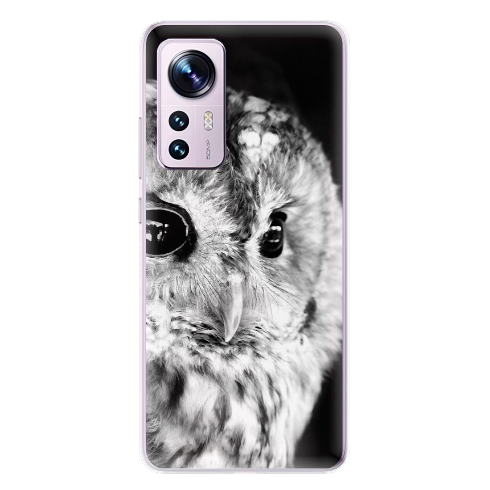 Odolné silikónové puzdro iSaprio - BW Owl - Xiaomi 12 / 12X