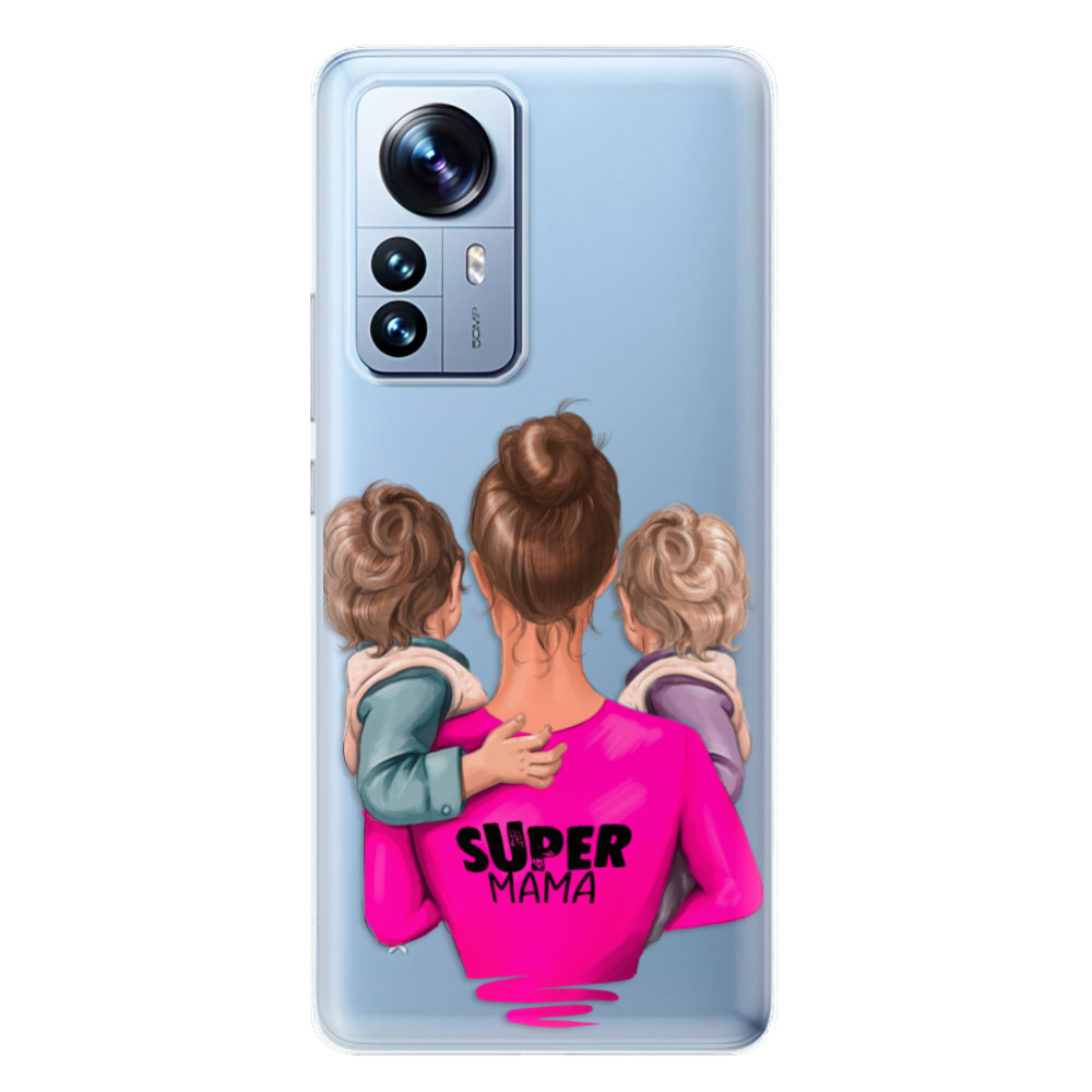 Odolné silikónové puzdro iSaprio - Super Mama - Two Boys - Xiaomi 12 Pro