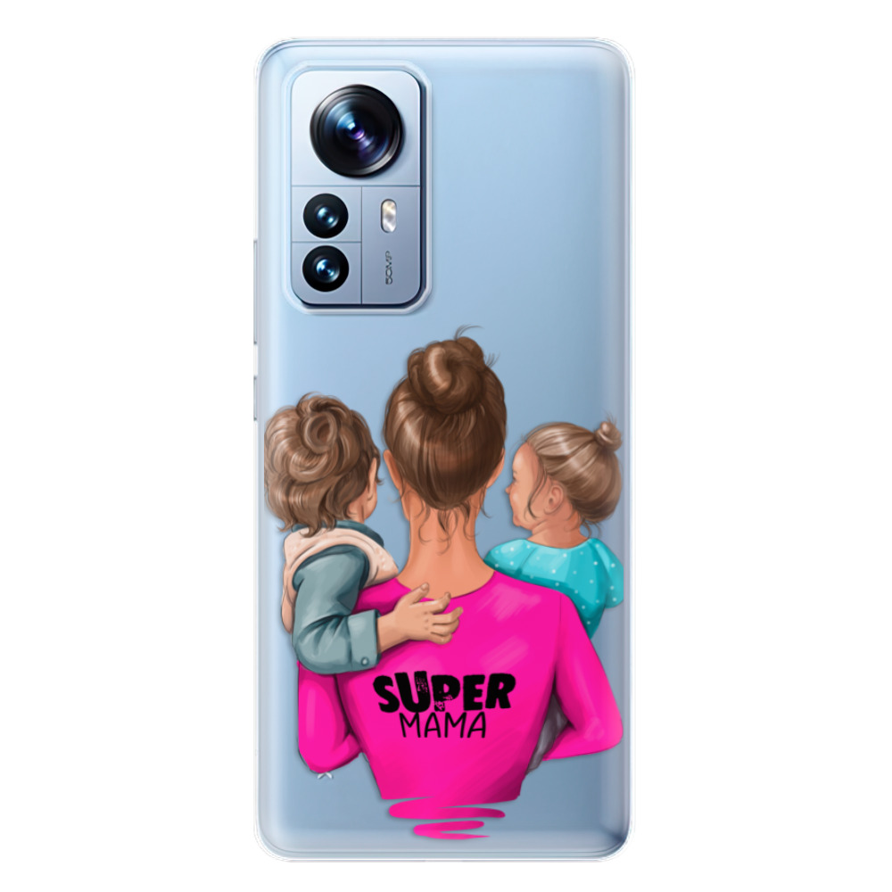 Odolné silikónové puzdro iSaprio - Super Mama - Boy and Girl - Xiaomi 12 Pro
