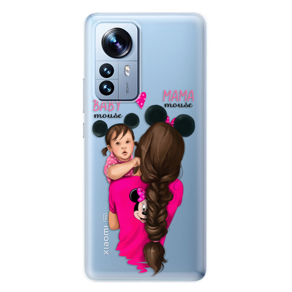 Odolné silikónové puzdro iSaprio - Mama Mouse Brunette and Girl - Xiaomi 12 Pro