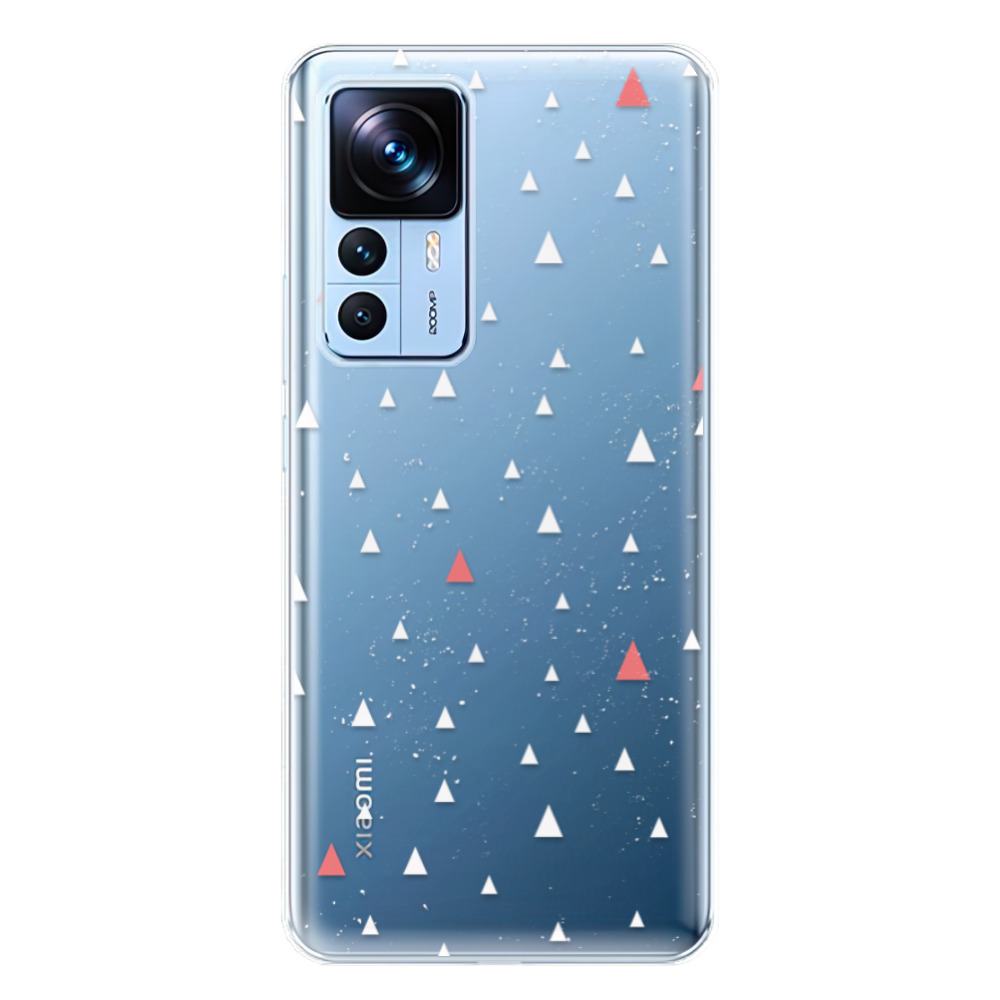 Odolné silikónové puzdro iSaprio - Abstract Triangles 02 - white - Xiaomi 12T / 12T Pro