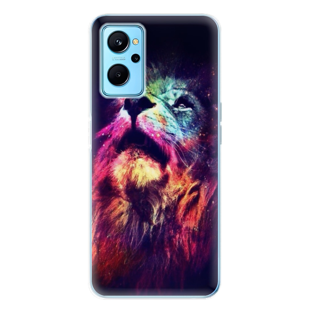 Odolné silikónové puzdro iSaprio - Lion in Colors - Realme 9i