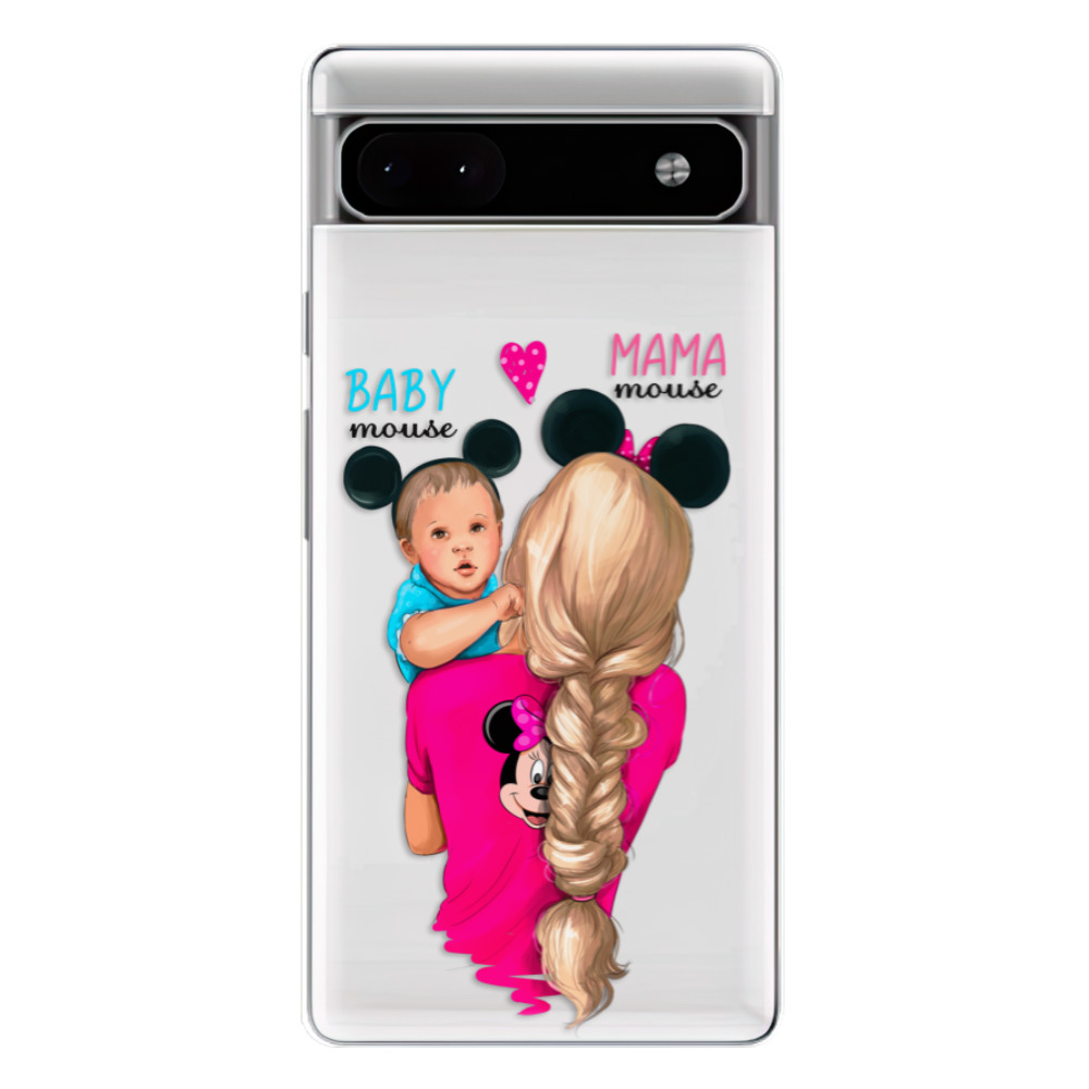 Odolné silikónové puzdro iSaprio - Mama Mouse Blonde and Boy - Google Pixel 6a 5G