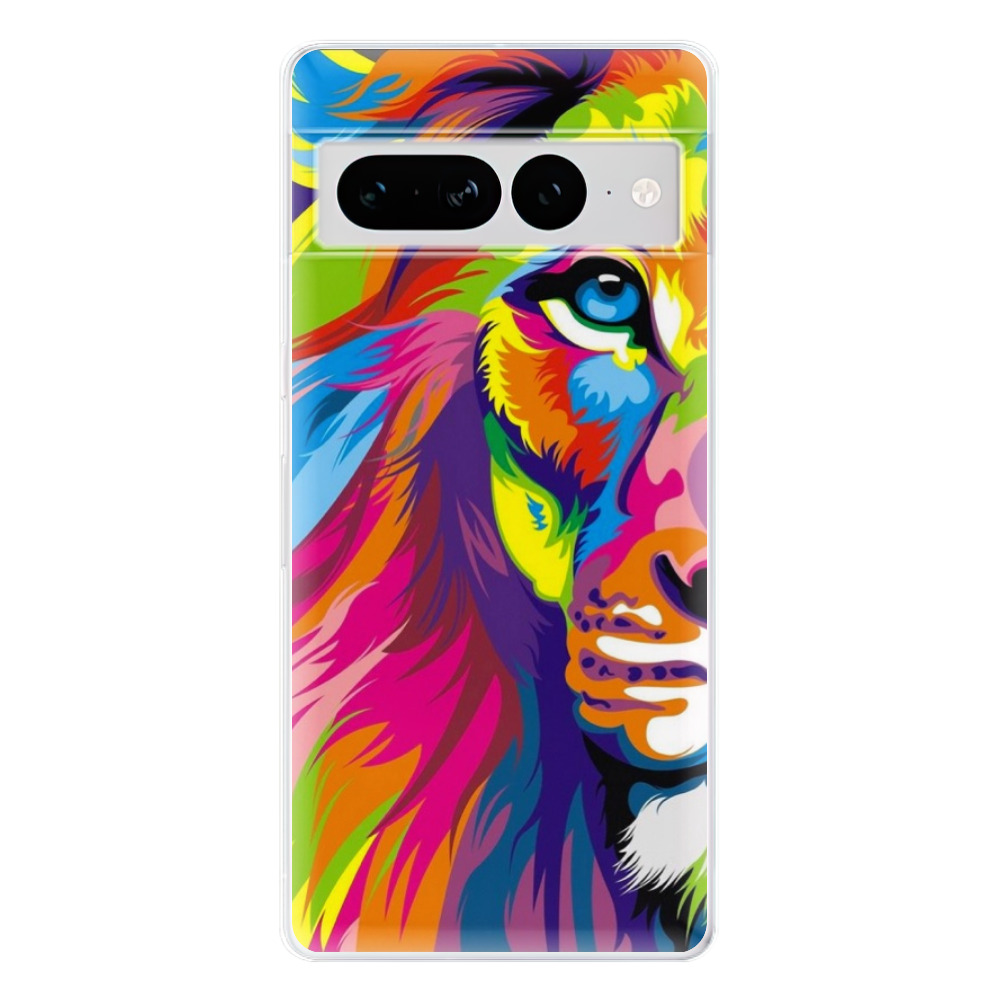 Odolné silikónové puzdro iSaprio - Rainbow Lion - Google Pixel 7 Pro 5G