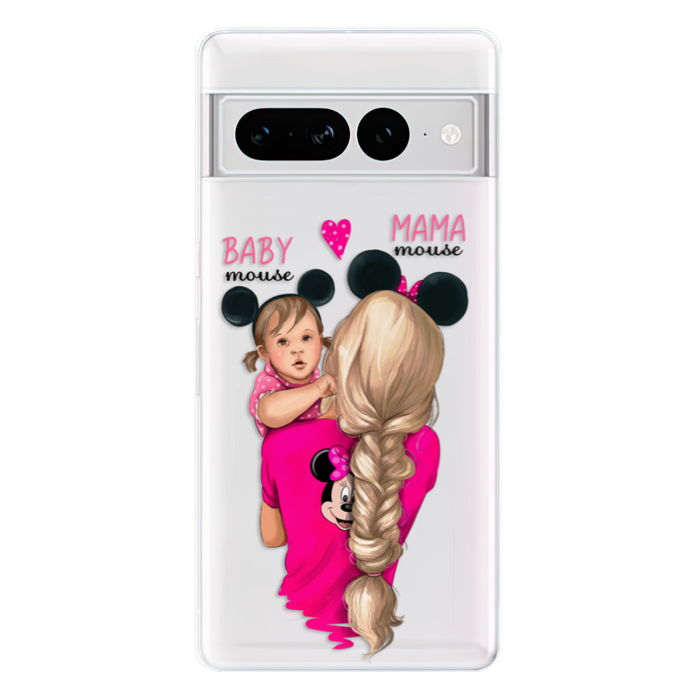 Odolné silikónové puzdro iSaprio - Mama Mouse Blond and Girl - Google Pixel 7 Pro 5G