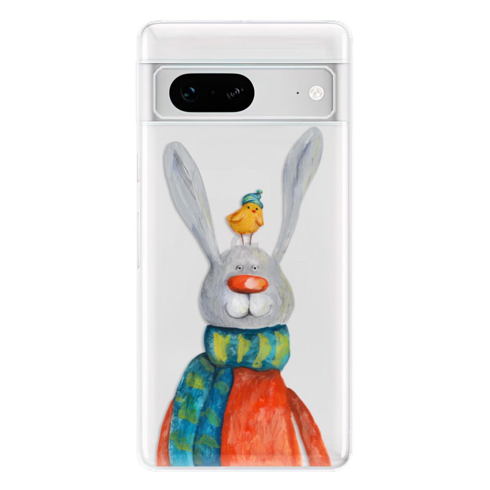 Odolné silikónové puzdro iSaprio - Rabbit And Bird - Google Pixel 7 5G
