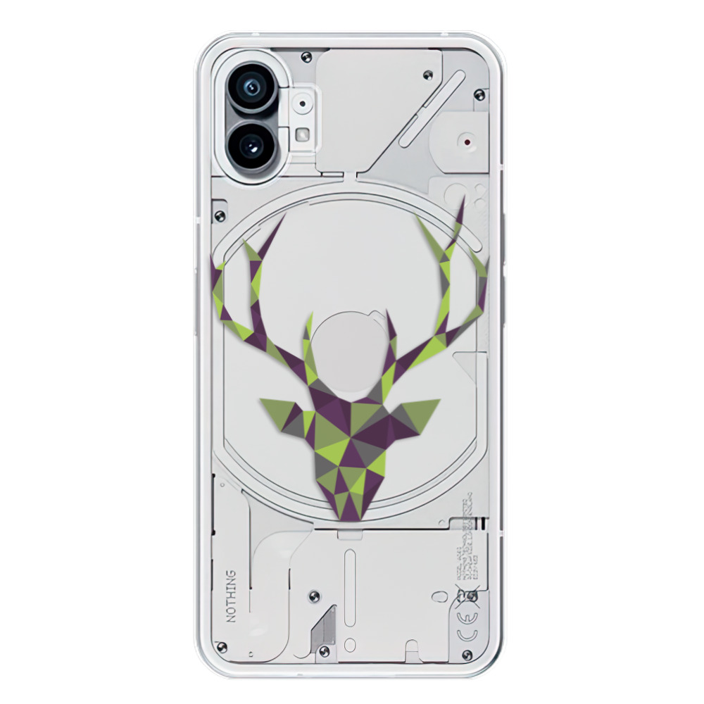 Odolné silikónové puzdro iSaprio - Deer Green - Nothing Phone (1)