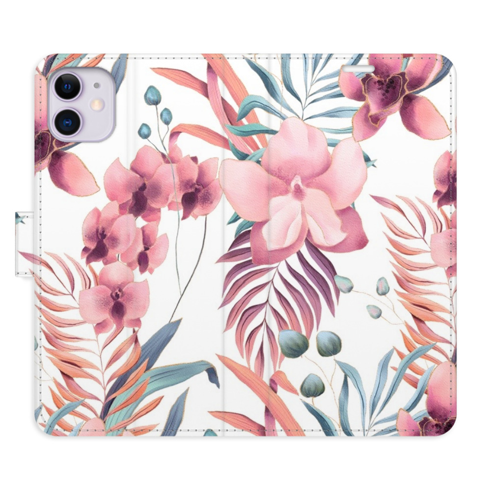 Flipové puzdro iSaprio - Pink Flowers 02 - iPhone 11