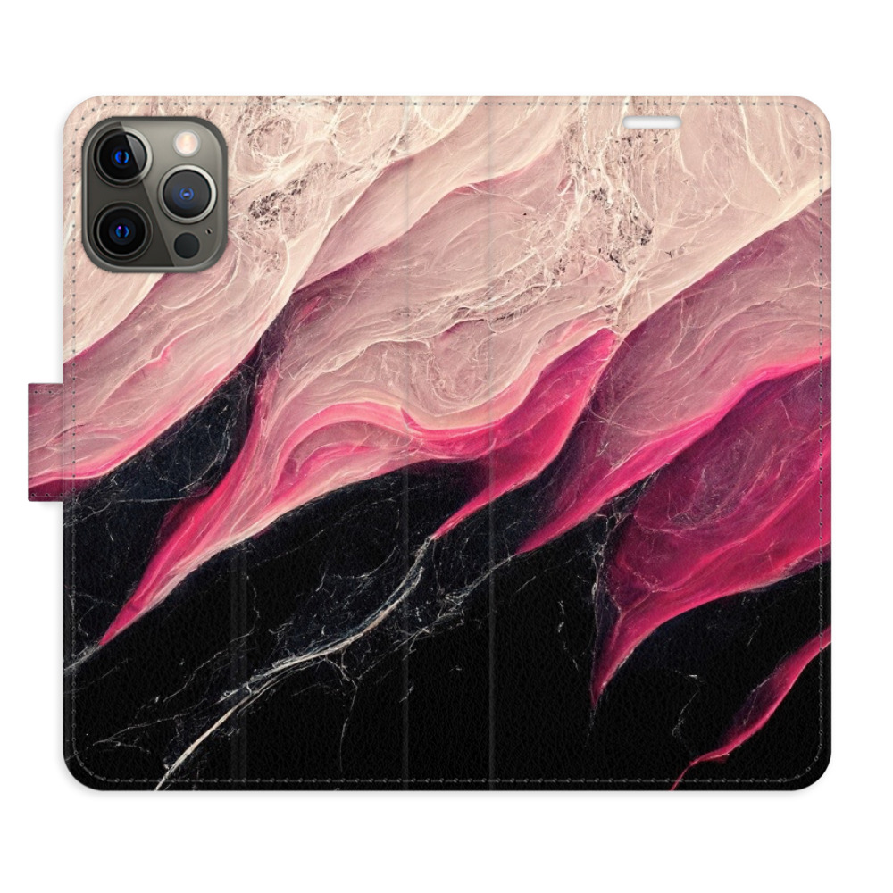 Flipové puzdro iSaprio - BlackPink Marble - iPhone 12/12 Pro