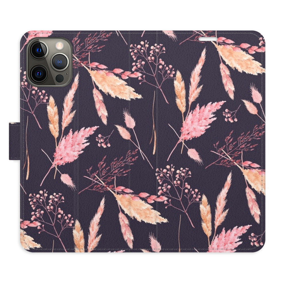 Flipové puzdro iSaprio - Ornamental Flowers 02 - iPhone 12/12 Pro