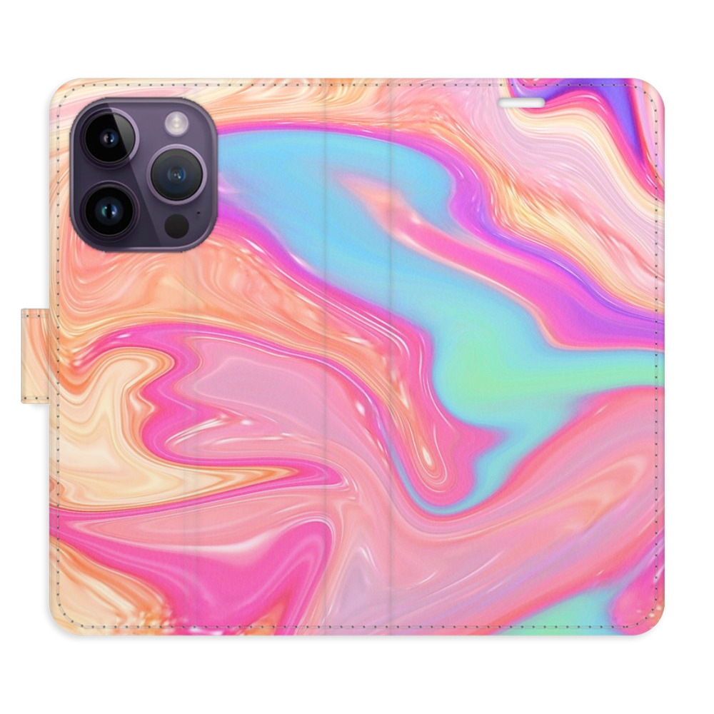Flipové puzdro iSaprio - Abstract Paint 07 - iPhone 14 Pro